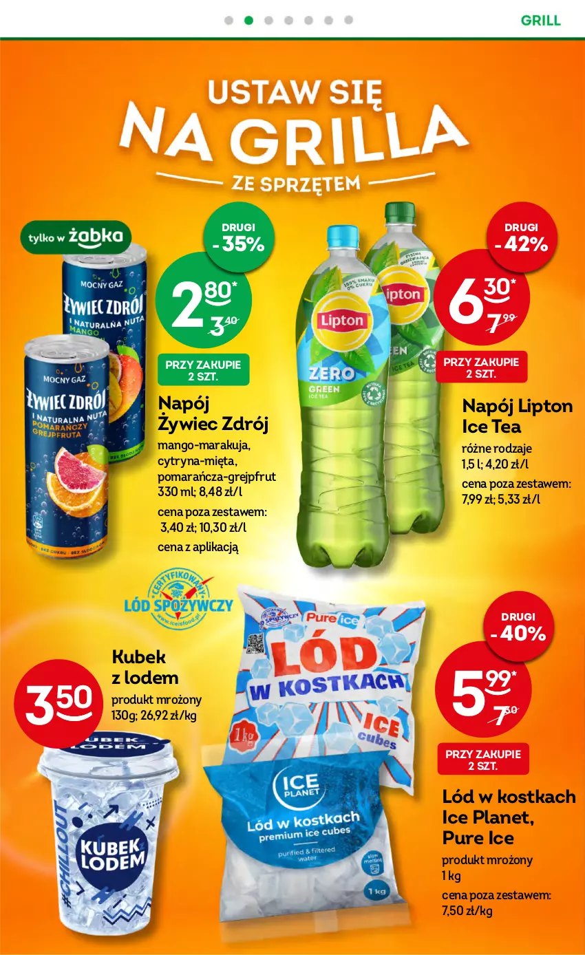 Gazetka promocyjna Żabka - ważna 02.08 do 15.08.2023 - strona 30 - produkty: Grejpfrut, Ice tea, Kubek, Lipton, Mango, Mięta, Napój, Pur