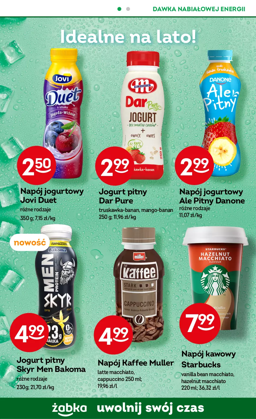 Gazetka promocyjna Żabka - ważna 02.08 do 15.08.2023 - strona 42 - produkty: Bakoma, Cappuccino, Chia, Danone, Jogurt, Jogurt pitny, Mango, Napój, Napój jogurtowy, Pur