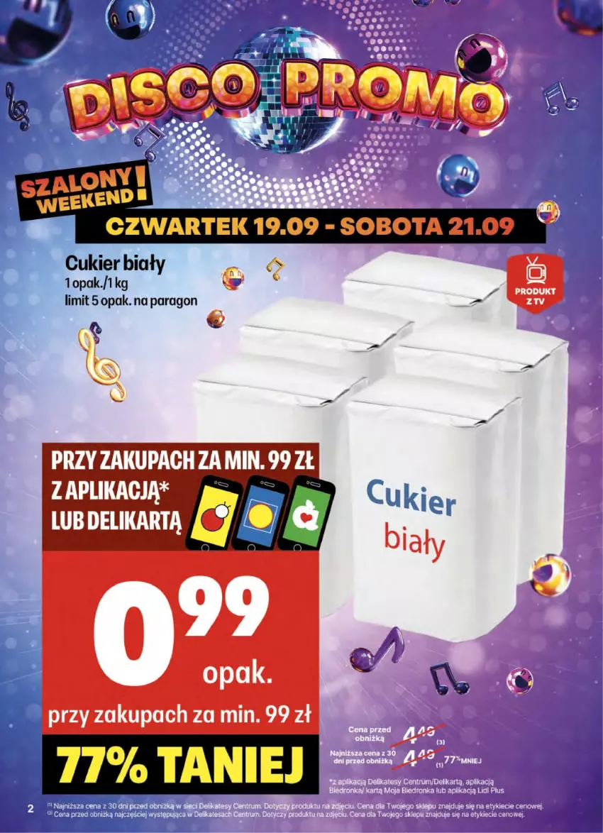 Gazetka promocyjna Delikatesy Centrum - NOWA GAZETKA Delikatesy Centrum od 19 września! 19-25.09.2024 - ważna 19.09 do 25.09.2024 - strona 2 - produkty: Cukier