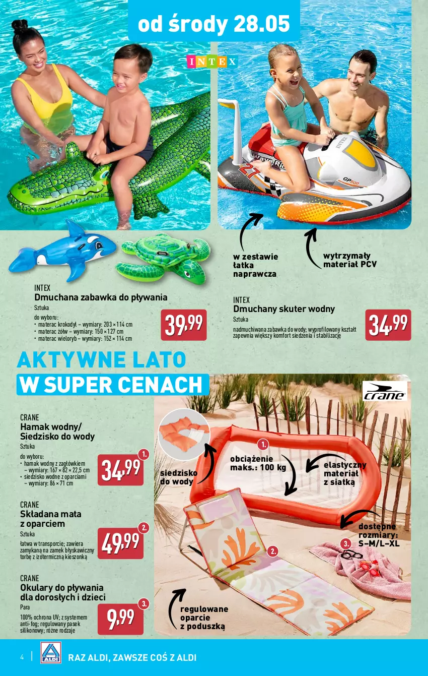 Gazetka promocyjna Aldi - Artykuły przemysłowe i tekstylia - ważna 28.05 do 31.05.2025 - strona 4 - produkty: Dzieci, Hama, Materac, Pasek, Por, Siedzisko, Tera, Tran, Zabawka