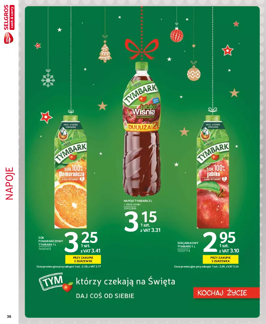 Gazetka promocyjna Selgros - Extra Oferta - ważna 01.12 do 31.12.2021 - strona 36 - produkty: Napoje, Sok, Sok jabłkowy, Sok pomarańczowy, Tymbark