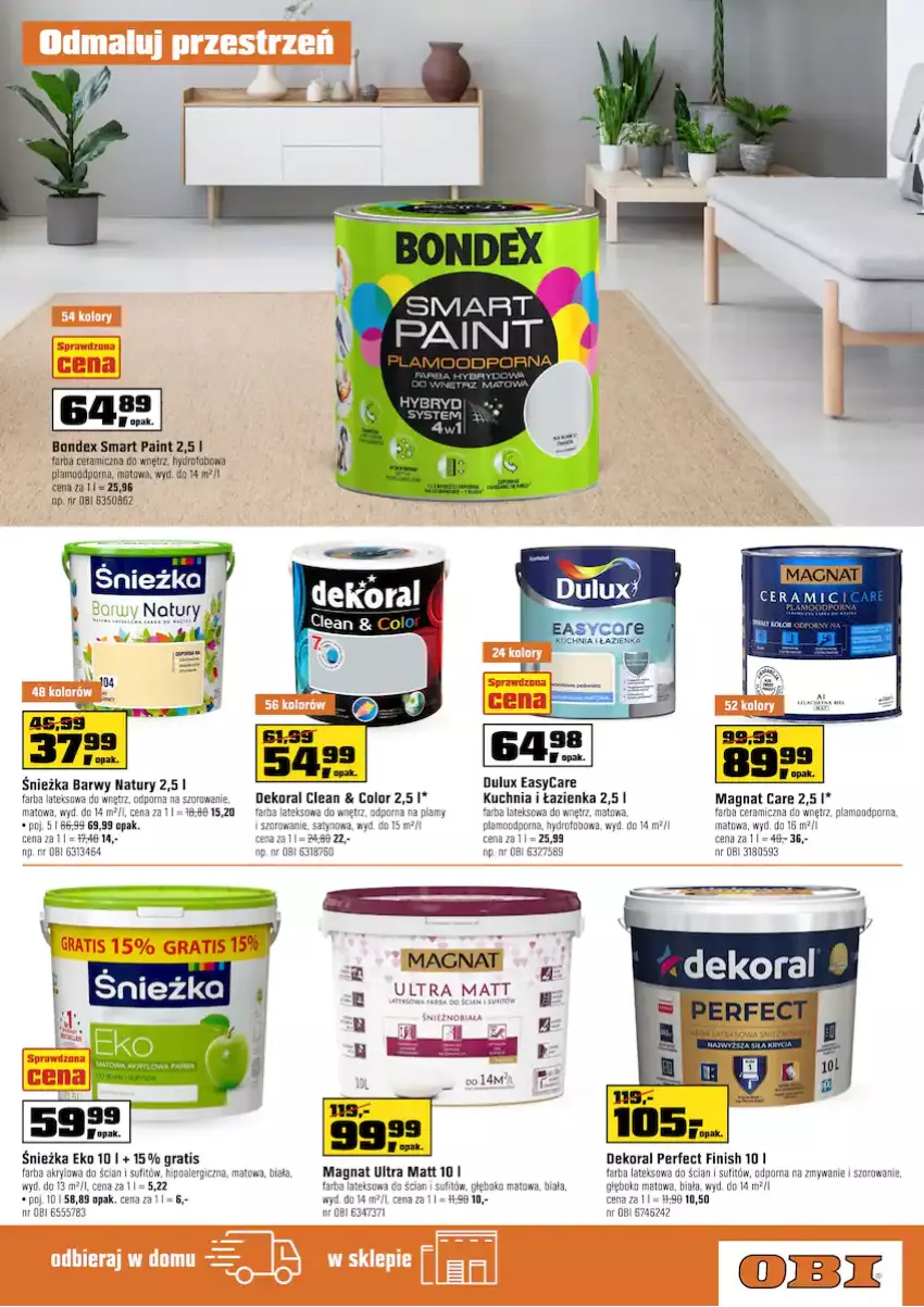 Gazetka promocyjna Obi - Ogród marzeń - ważna 30.03 do 26.04.2021 - strona 11 - produkty: Dekoral, Dulux, Fa, Farba akrylowa, Farba ceramiczna, Farba lateksowa, Finish, Gra, Kuchnia, Por