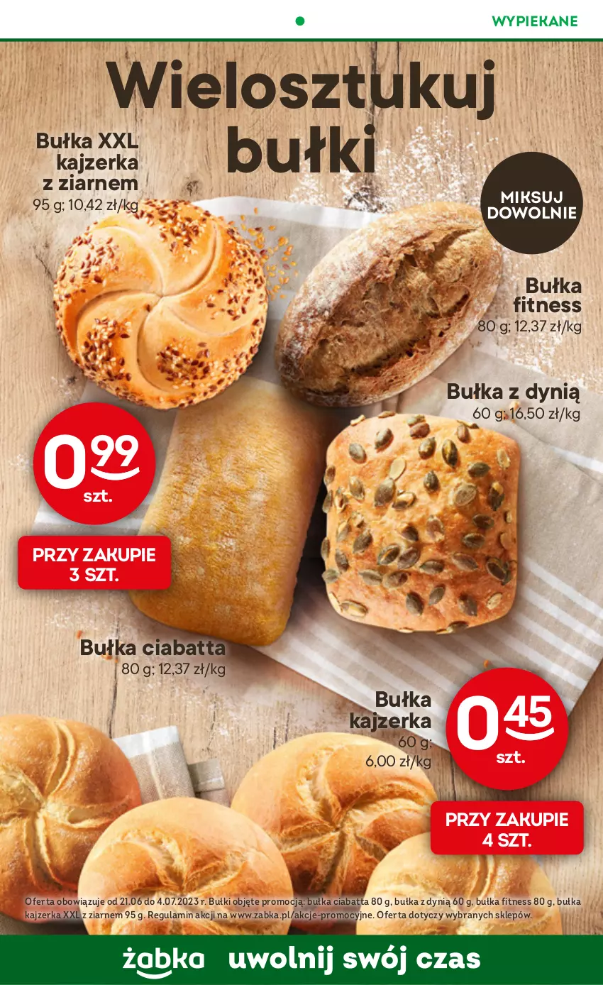 Gazetka promocyjna Żabka - ważna 21.06 do 04.07.2023 - strona 40 - produkty: Bułka, Bułka fitness, Ciabatta, Dynią, Kajzerka