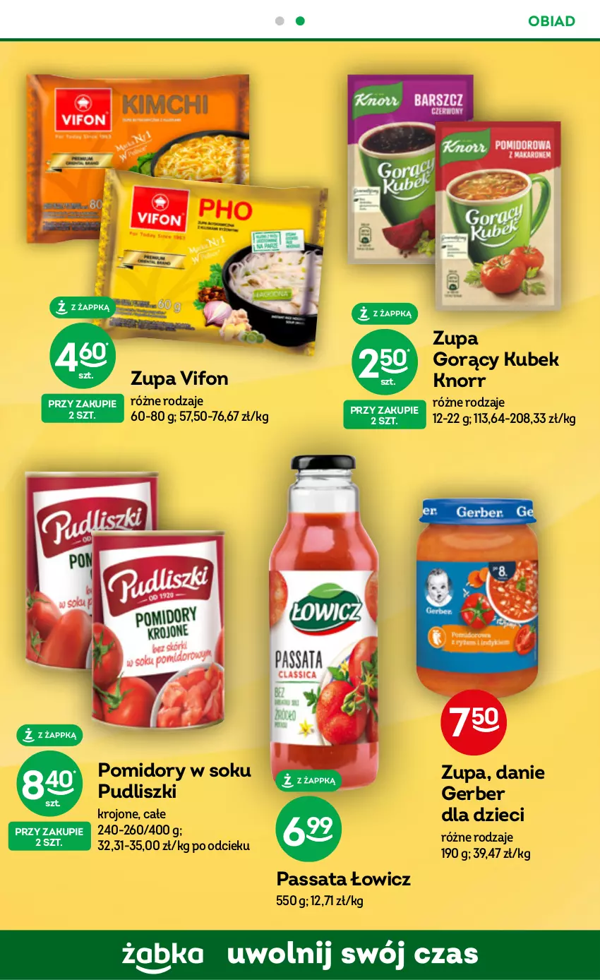 Gazetka promocyjna Żabka - ważna 21.06 do 04.07.2023 - strona 53 - produkty: Dzieci, Gerber, Knorr, Kubek, Pomidory, Pudliszki, Sok, Zupa