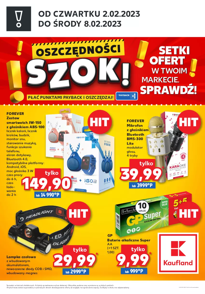 Gazetka promocyjna Kaufland - ZAPOWIEDŹ NASTĘPNEJ OFERTY - ważna 26.01 do 01.02.2023 - strona 2 - produkty: Akumulator, Baterie alkaliczne, Budzik, Głośnik, Gra, Mikrofon, Monitor, Smartwatch, Telefon