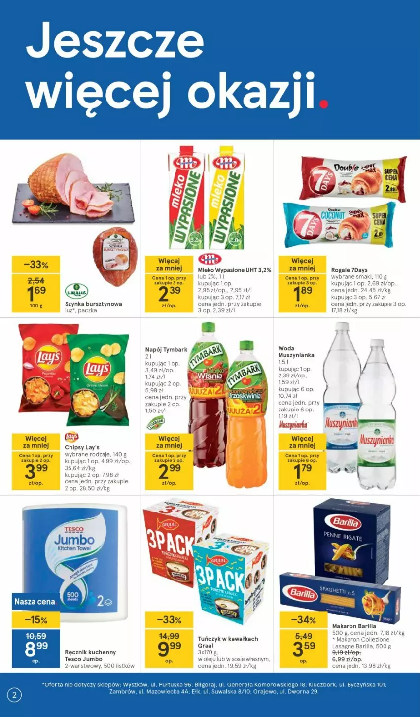 Gazetka promocyjna Tesco - Tesco gazetka - przyszły tydzień - ważna 25.02 do 03.03.2021 - strona 2 - produkty: Bursztyn, Mus, Muszynianka, Napój, Ręcznik, Ręcznik kuchenny, Szynka