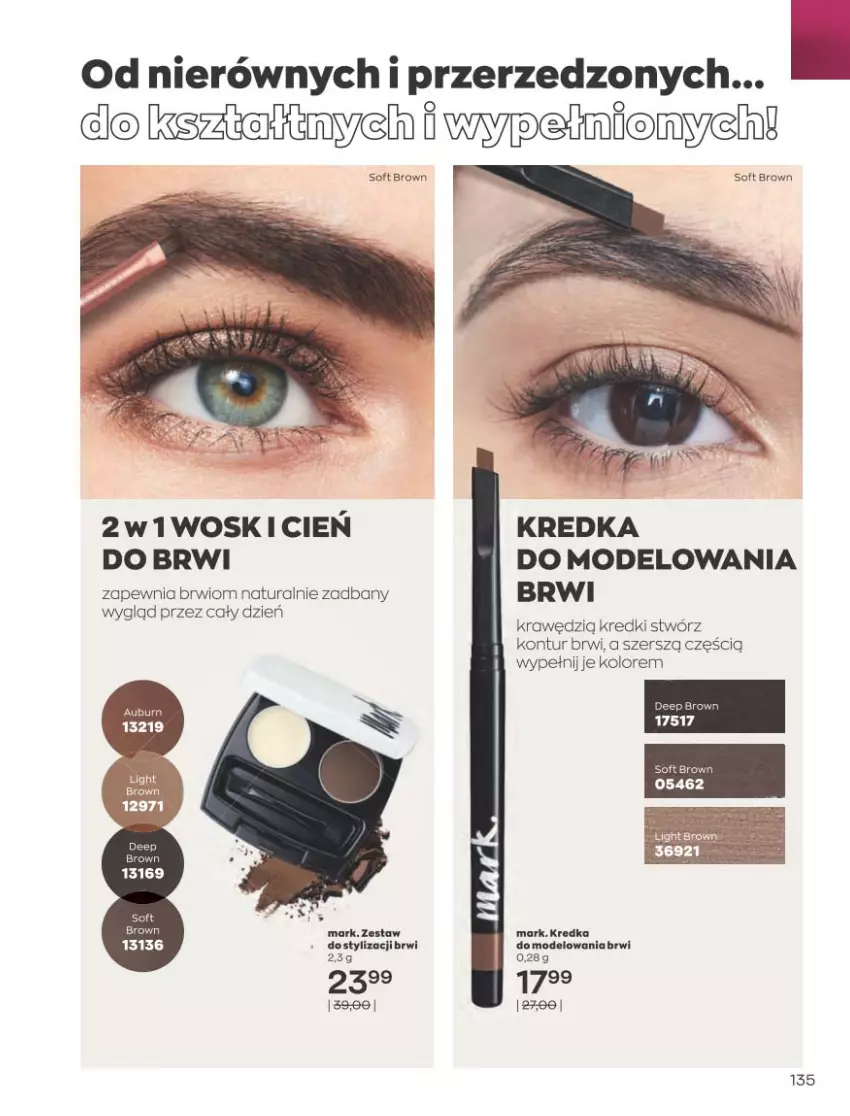 Gazetka promocyjna Avon - Sierpień - ważna 01.08 do 31.08.2022 - strona 131 - produkty: Cień, Kredka, Kredka do brwi