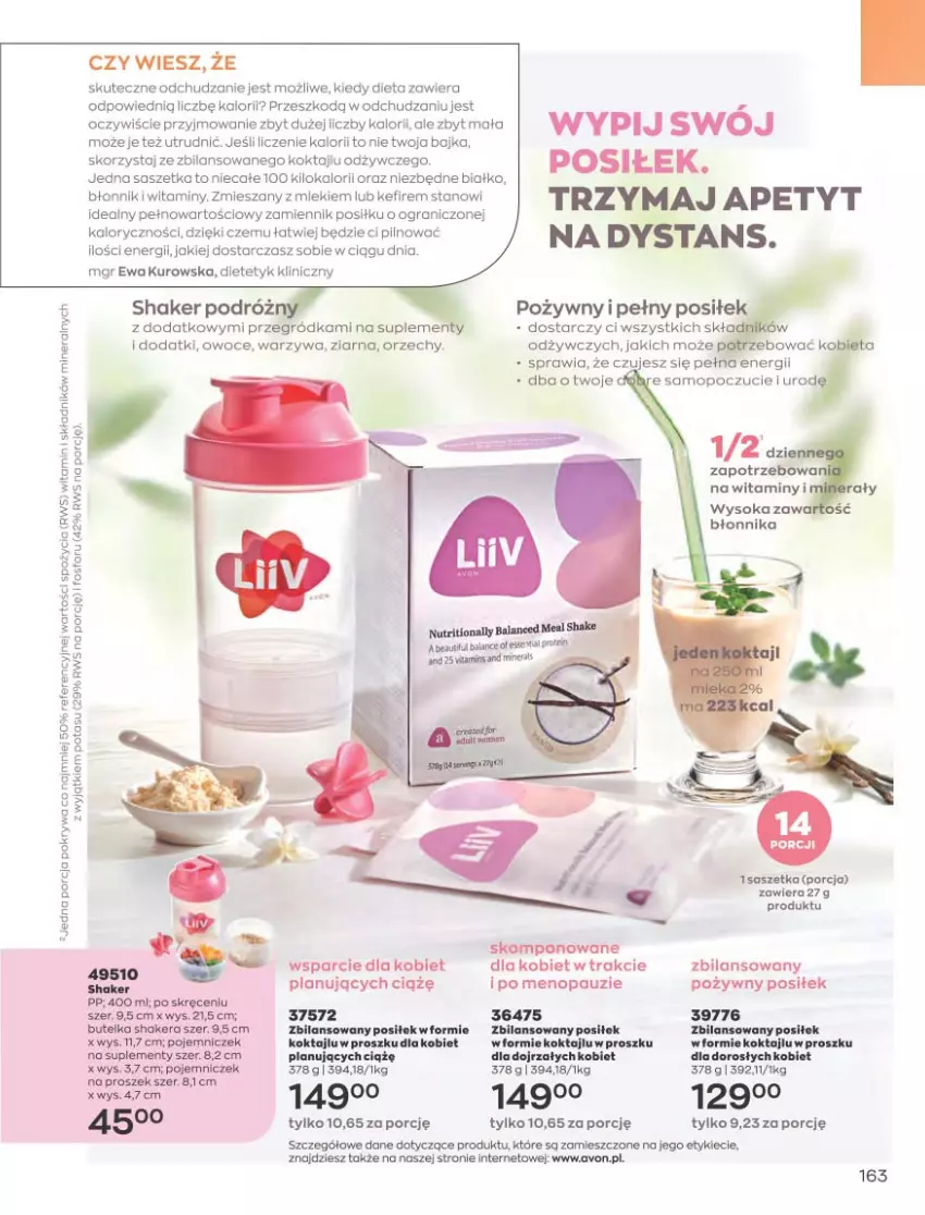 Gazetka promocyjna Avon - Sierpień - ważna 01.08 do 31.08.2022 - strona 159 - produkty: Fa, Kefir, Owoce, Pokrywa, Por, Sok, Tran, Warzywa