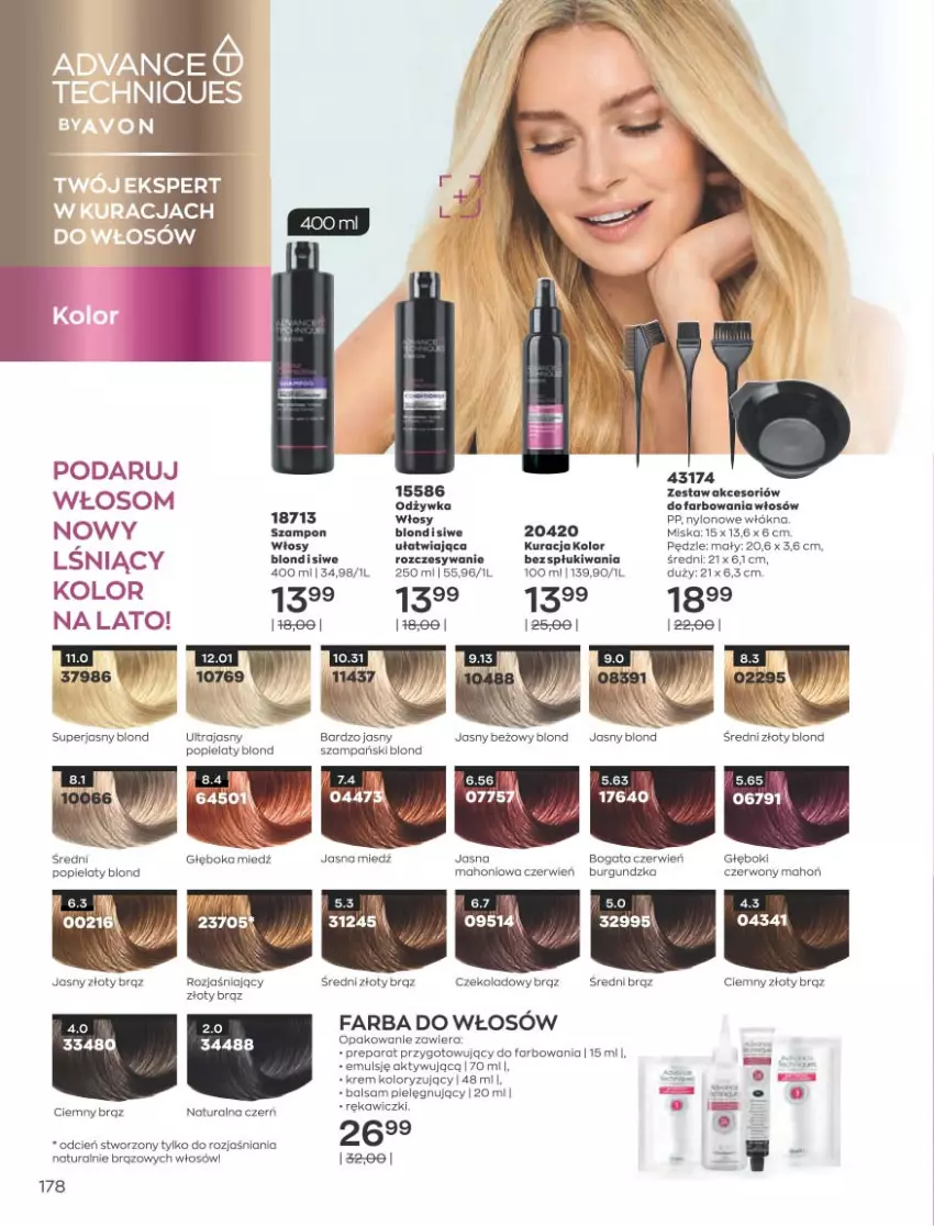 Gazetka promocyjna Avon - Sierpień - ważna 01.08 do 31.08.2022 - strona 174 - produkty: Fa, Farba do włosów, Miska, Odżywka, Szampon