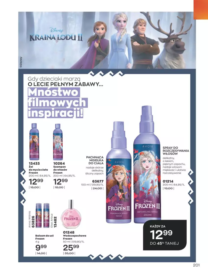 Gazetka promocyjna Avon - Sierpień - ważna 01.08 do 31.08.2022 - strona 197 - produkty: Balsam do ust, Dzieci, Fa, Frozen, Szampon