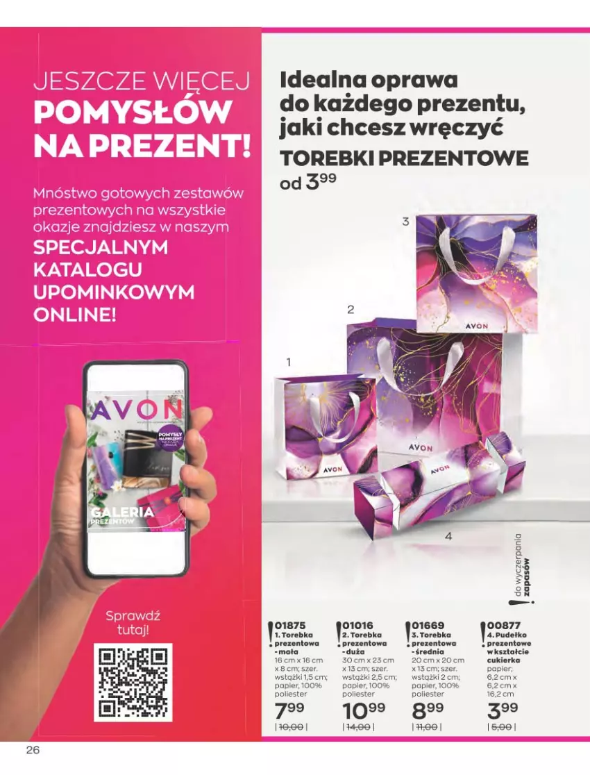 Gazetka promocyjna Avon - Sierpień - ważna 01.08 do 31.08.2022 - strona 26 - produkty: Cukier, Papier, Pudełko, Torebka