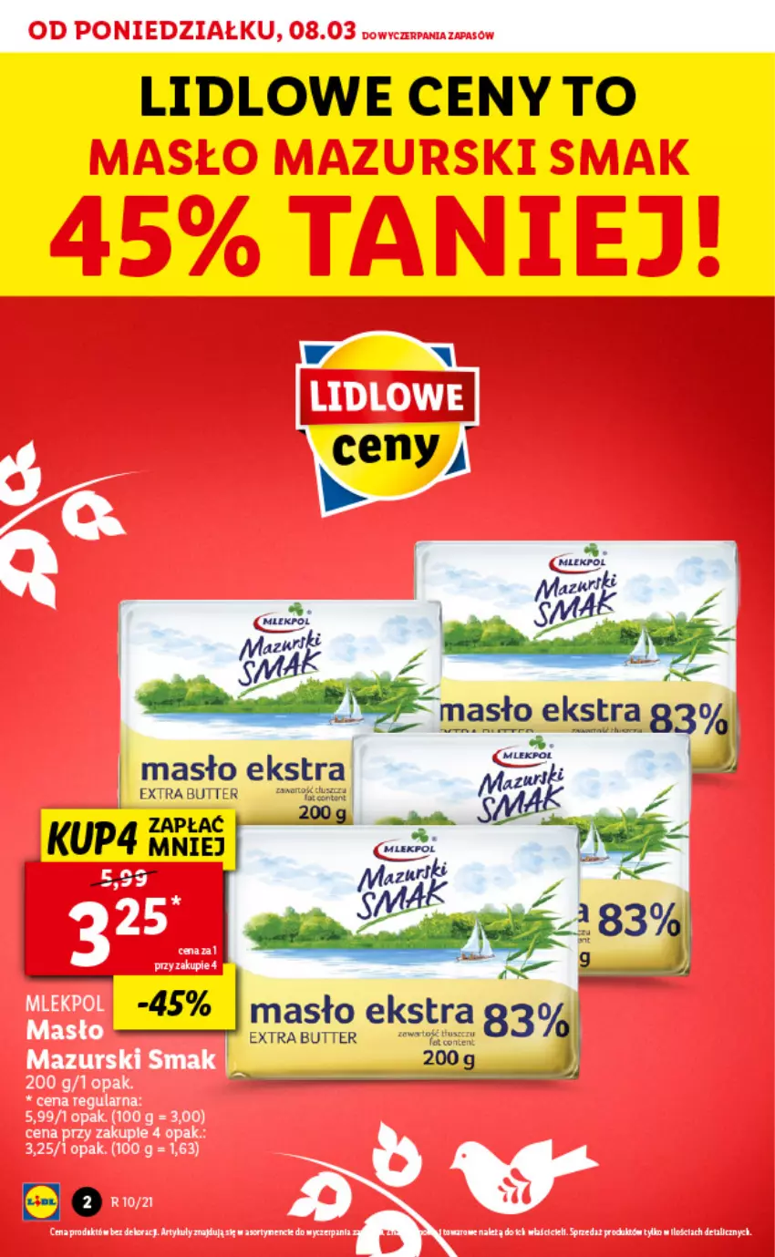 Gazetka promocyjna Lidl - GAZETKA - ważna 08.03 do 10.03.2021 - strona 2 - produkty: Koc, Masło