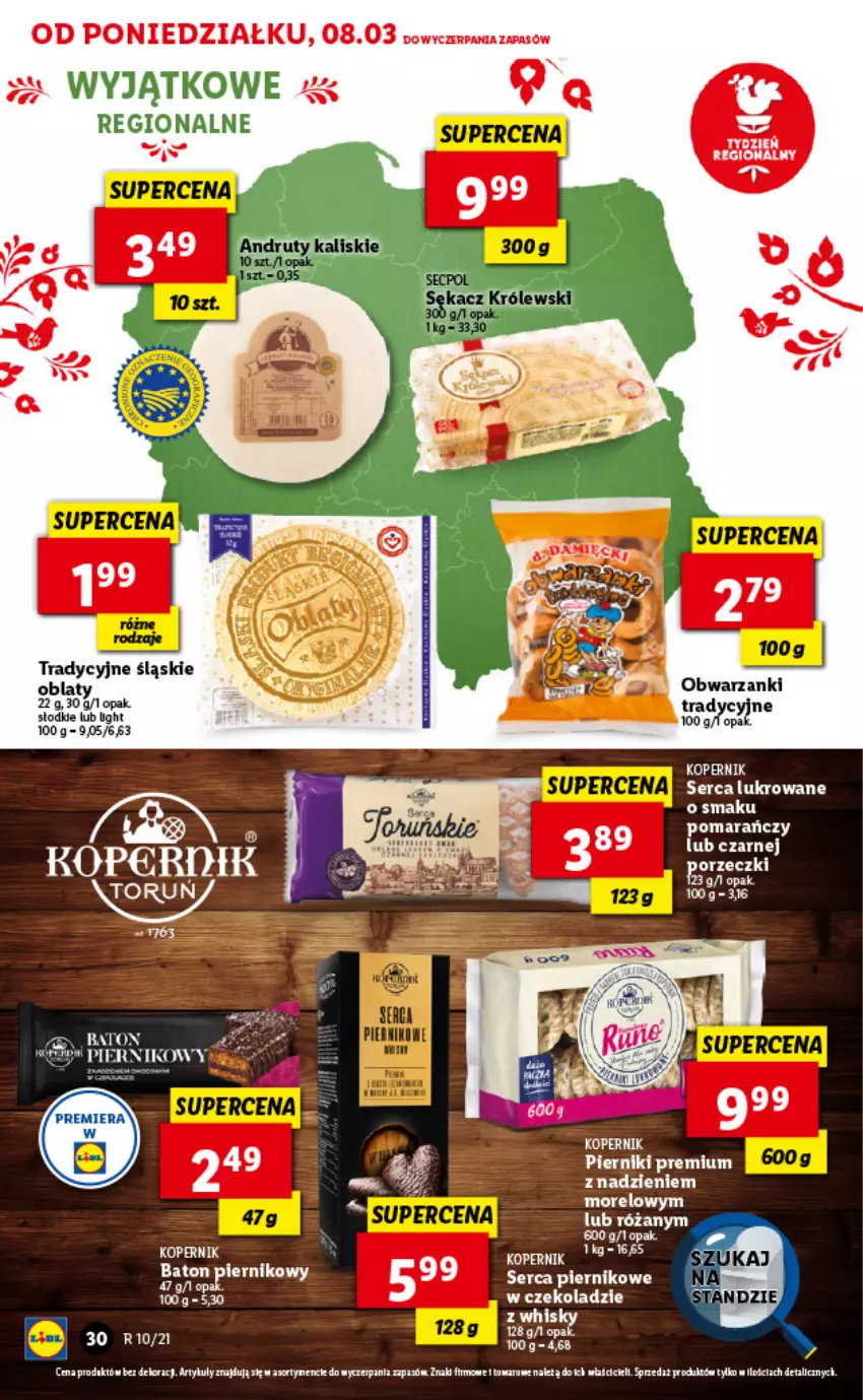 Gazetka promocyjna Lidl - GAZETKA - ważna 08.03 do 10.03.2021 - strona 30 - produkty: Baton, Fa, Salami, Ser