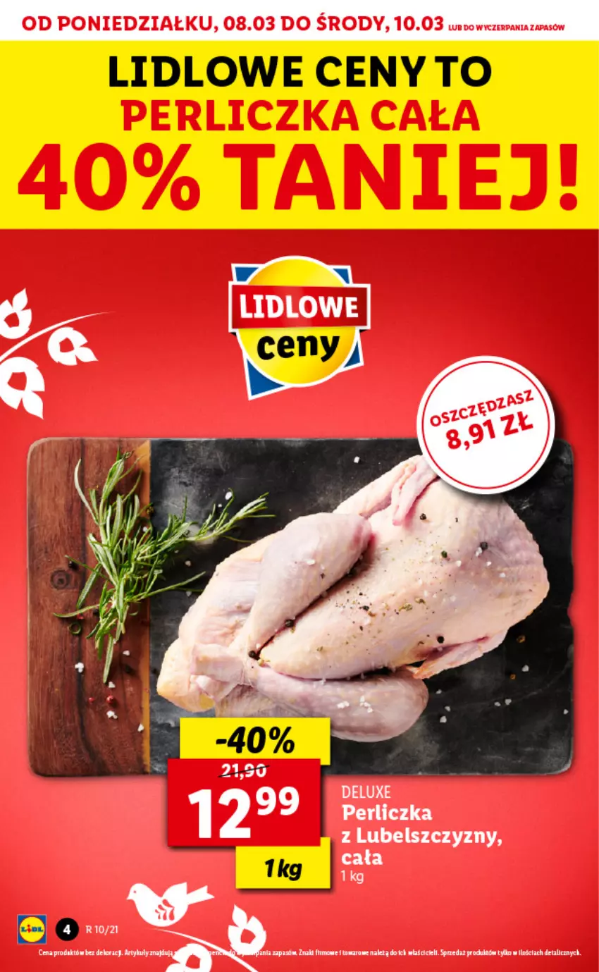 Gazetka promocyjna Lidl - GAZETKA - ważna 08.03 do 10.03.2021 - strona 4 - produkty: Perliczka