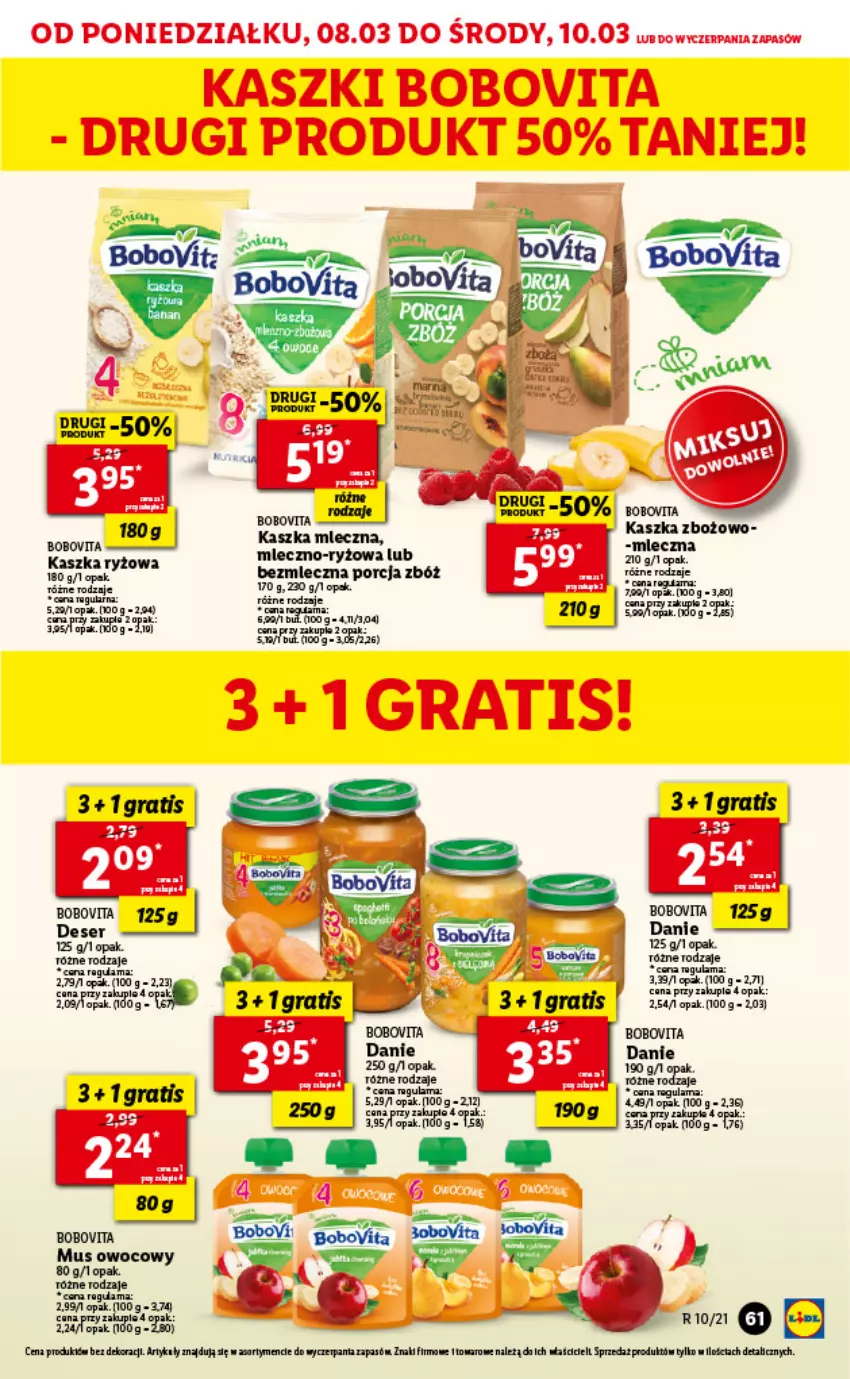 Gazetka promocyjna Lidl - GAZETKA - ważna 08.03 do 10.03.2021 - strona 61 - produkty: BoboVita, Gra, Mus, Por, Ryż