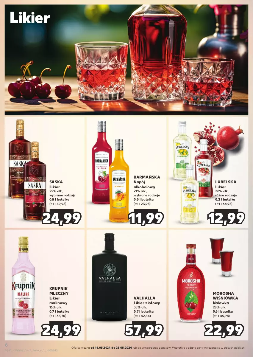 Gazetka promocyjna Kaufland - Barek Kauflandu - ważna 16.05 do 28.05.2024 - strona 8 - produkty: Krupnik, Likier, Napój, Saska