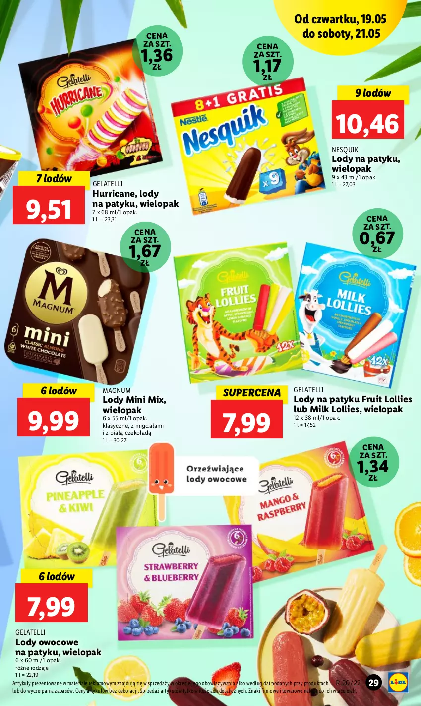 Gazetka promocyjna Lidl - GAZETKA - ważna 19.05 do 21.05.2022 - strona 29 - produkty: Lody, Nesquik