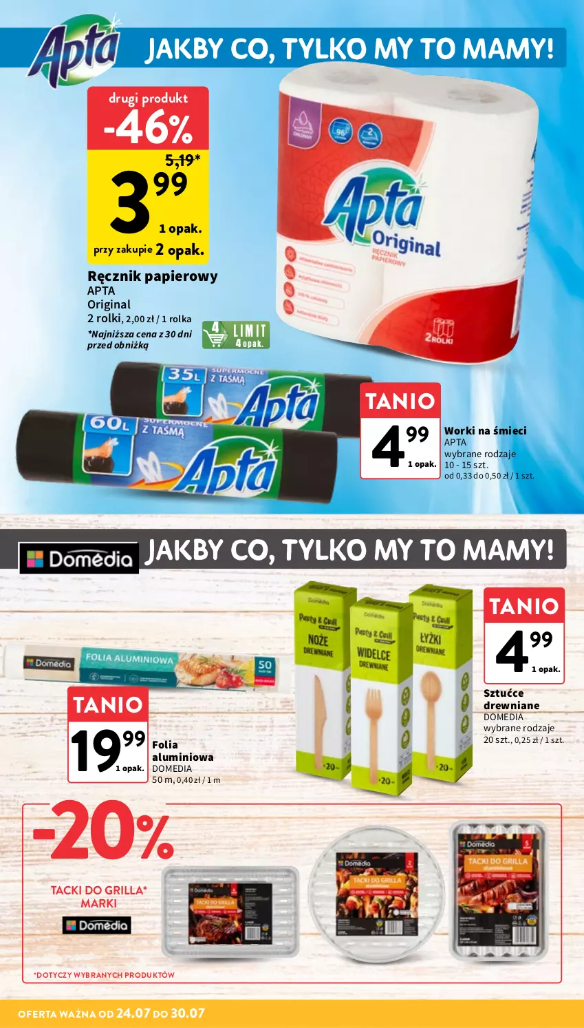Gazetka promocyjna Intermarche - Gazetka Intermarche - ważna 24.07 do 30.07.2025 - strona 28 - produkty: Gin, Grill, Papier, Ręcznik, Rolki, Worki na śmiec, Worki na śmieci