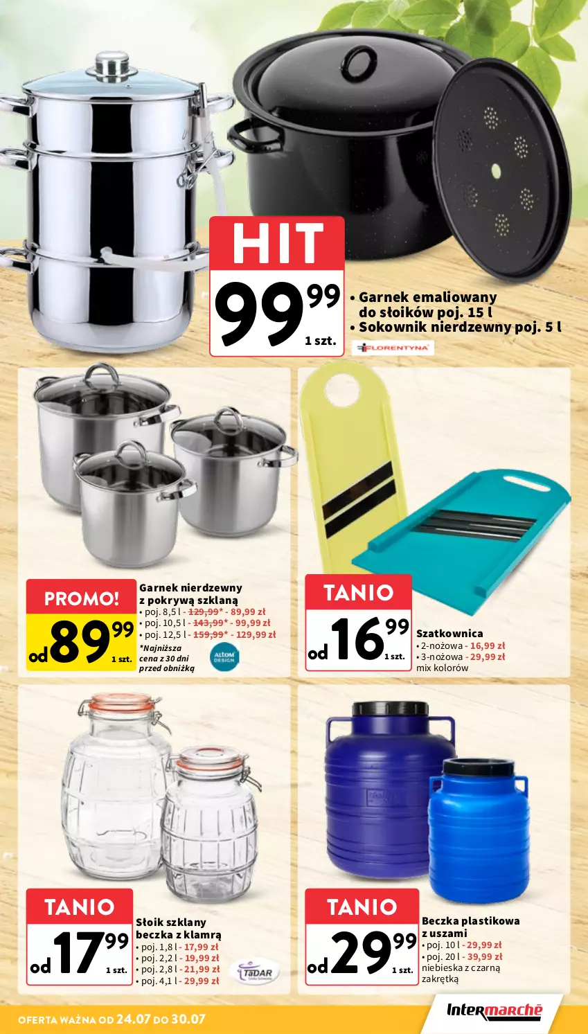 Gazetka promocyjna Intermarche - Gazetka Intermarche - ważna 24.07 do 30.07.2025 - strona 33 - produkty: Garnek, Noż, Sok, Szatkownica