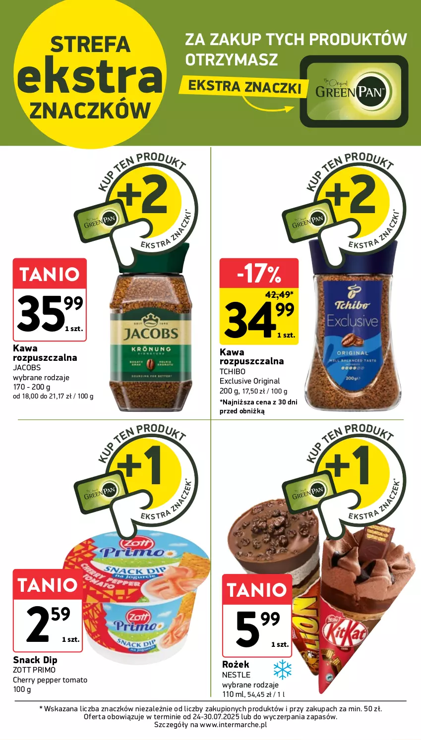 Gazetka promocyjna Intermarche - Gazetka Intermarche - ważna 24.07 do 30.07.2025 - strona 35 - produkty: Fa, Gin, Jacobs, Kawa, Kawa rozpuszczalna, Tchibo, Zott, Zott Primo