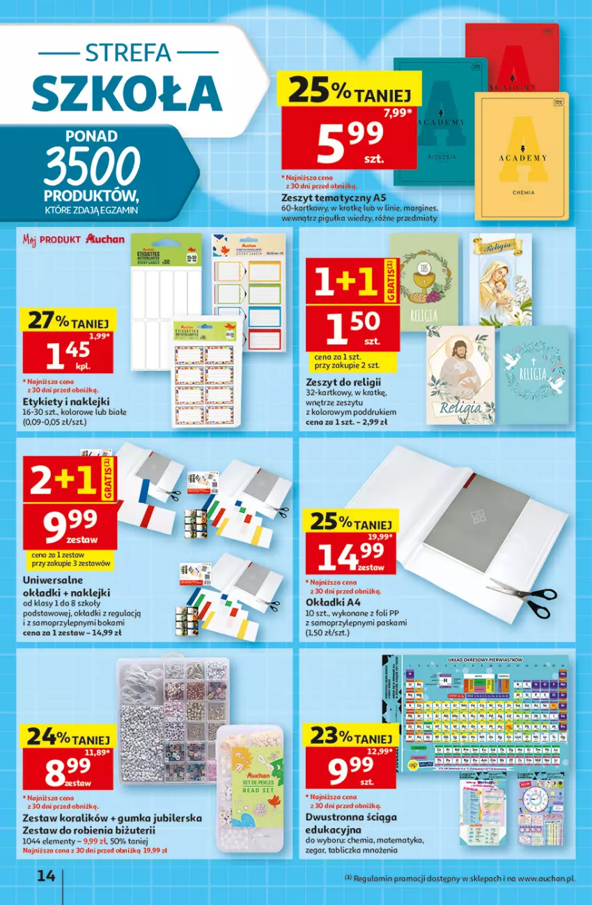 Gazetka promocyjna Auchan - Gazetka 30 Lat Hipermarket Auchan - ważna 13.08 do 19.08.2026 - strona 14 - produkty: Fa, Gin, Klej, Mop, Noż, Zegar