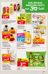 Gazetka promocyjna Auchan - Gazetka 30 Lat Hipermarket Auchan - Gazetka - ważna od 19.08 do 19.08.2026 - strona 5 - produkty: Hummus, Warzywa, Sok, Mus, Tropical, Oliwki, Papryczki nadziewane, Owoce, Pomidory, Helio, Owoce suszone, Szpinak