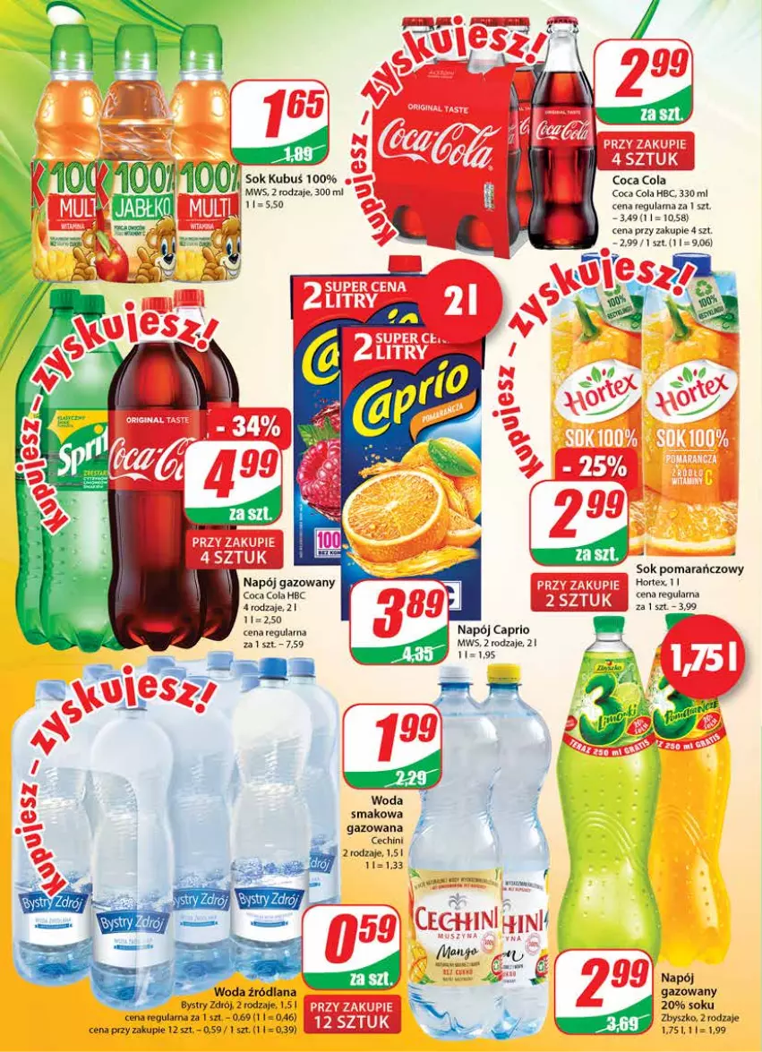 Gazetka promocyjna Dino - Gazetka - ważna 12.05 do 18.05.2021 - strona 2 - produkty: Bystry Zdrój, Hortex, Kubuś, LANA, Mango, Napój, Napój gazowany, Sok, Sok pomarańczowy, Woda