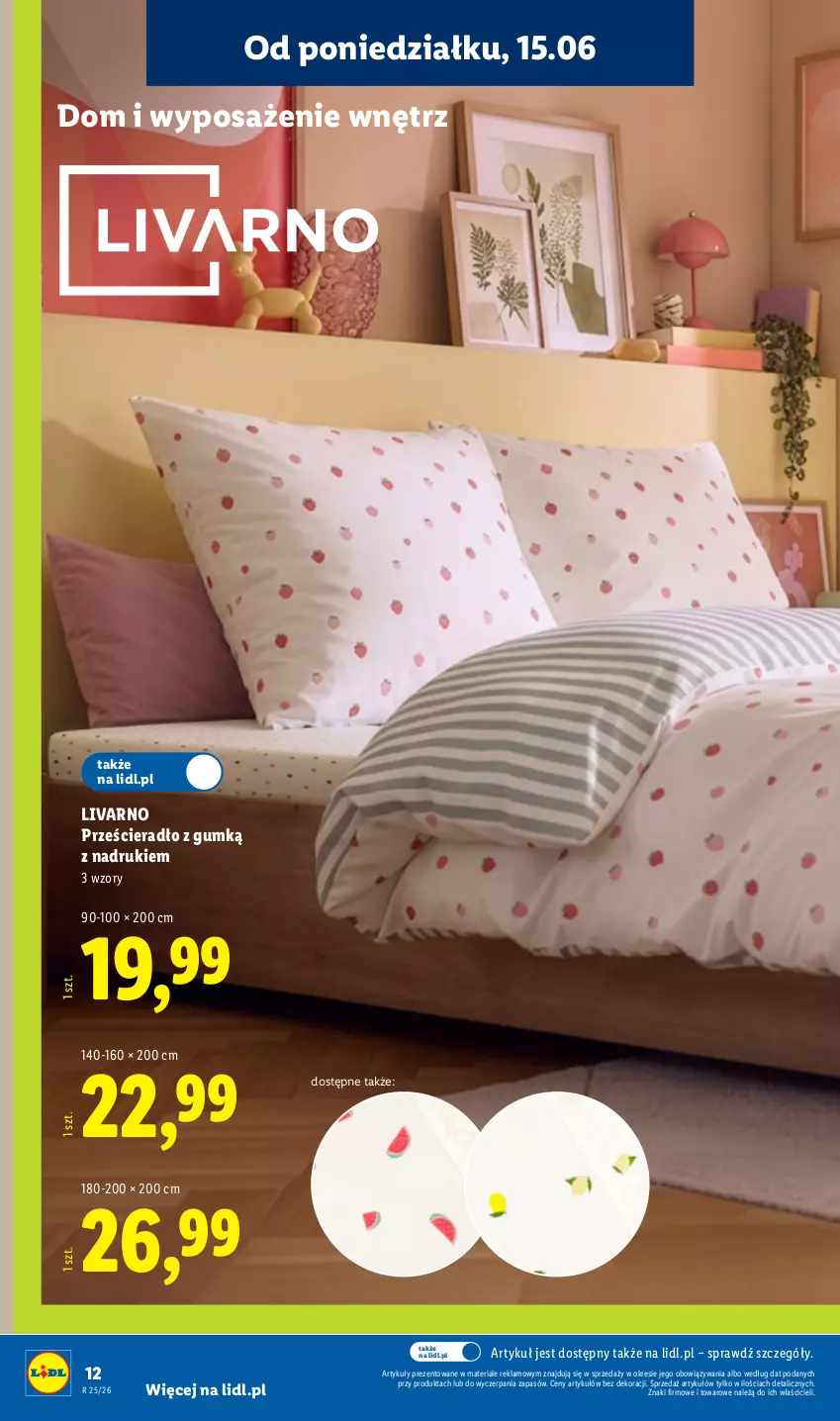 Gazetka promocyjna Lidl - Katalog ważny od 15.06 - ważna 15.06 do 20.06.2026 - strona 14 - produkty: Ivar, Prześcieradło
