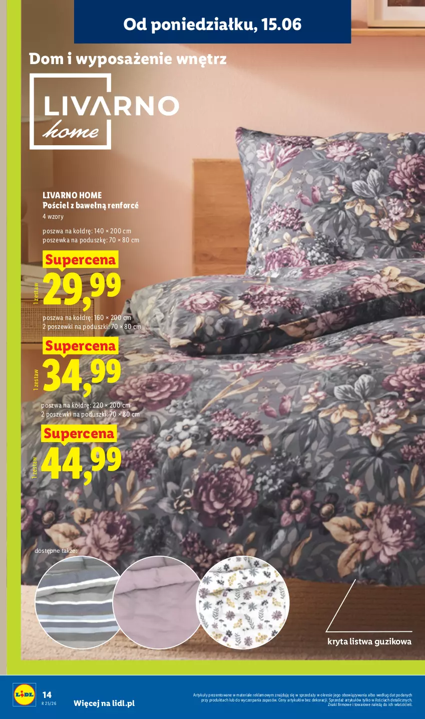 Gazetka promocyjna Lidl - Katalog ważny od 15.06 - ważna 15.06 do 20.06.2026 - strona 16 - produkty: Ivar, Listwa, Pościel, Poszewka
