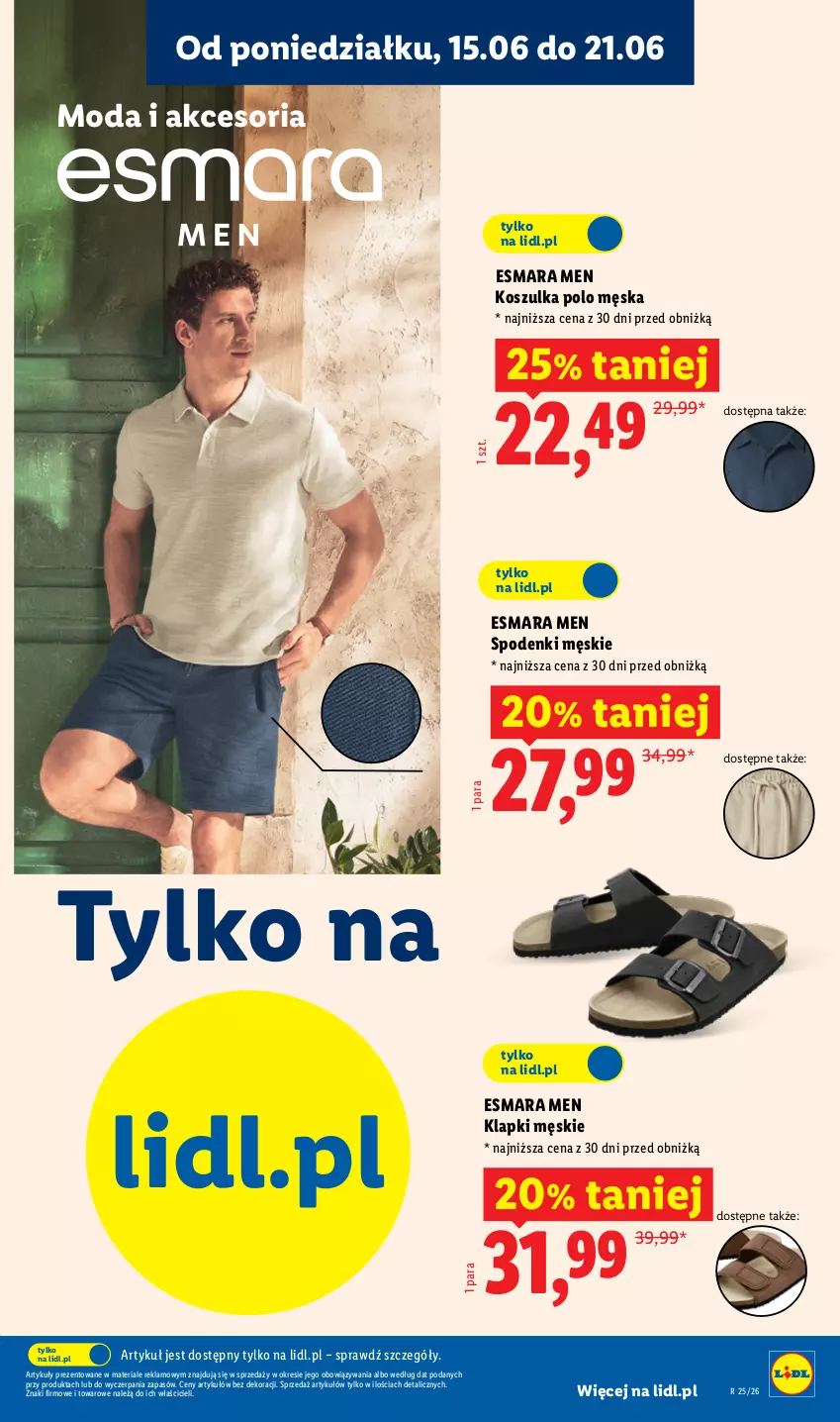Gazetka promocyjna Lidl - Katalog ważny od 15.06 - ważna 15.06 do 20.06.2026 - strona 23 - produkty: Klapki, Kosz, Koszulka, Moda