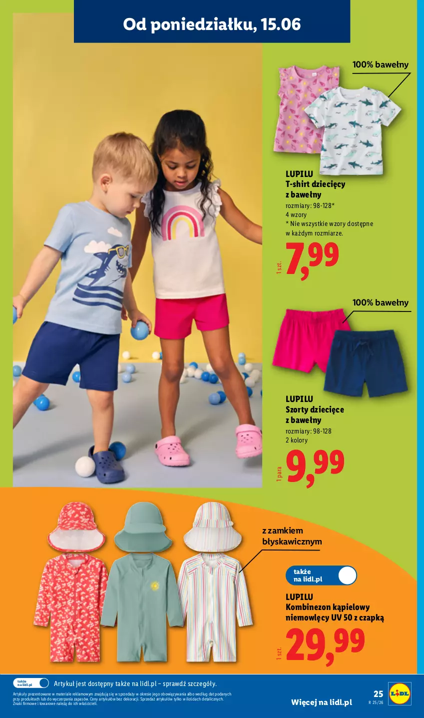 Gazetka promocyjna Lidl - Katalog ważny od 15.06 - ważna 15.06 do 20.06.2026 - strona 31 - produkty: Dzieci, Kombinezon, Szorty, T-shirt