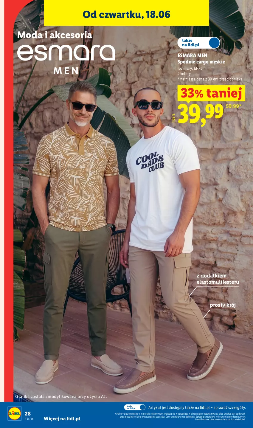 Gazetka promocyjna Lidl - Katalog ważny od 15.06 - ważna 15.06 do 20.06.2026 - strona 34 - produkty: Gra, Grafika, Moda, Spodnie