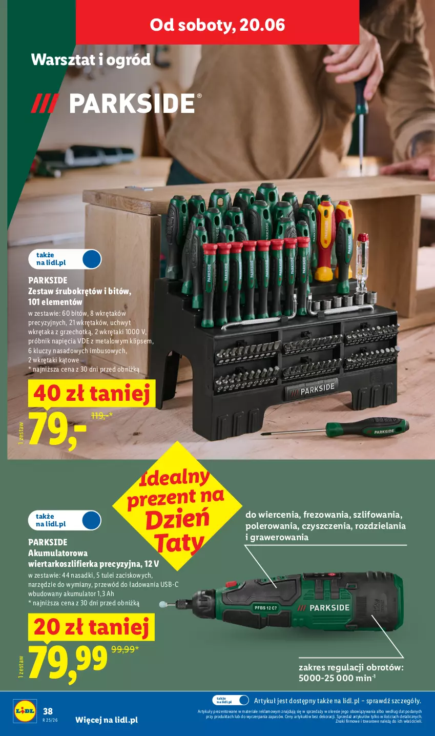 Gazetka promocyjna Lidl - Katalog ważny od 15.06 - ważna 15.06 do 20.06.2026 - strona 44 - produkty: Akumulator, Gra, Kosz, Ogród, Parkside, Przewód, Szlifierka, Wkręt
