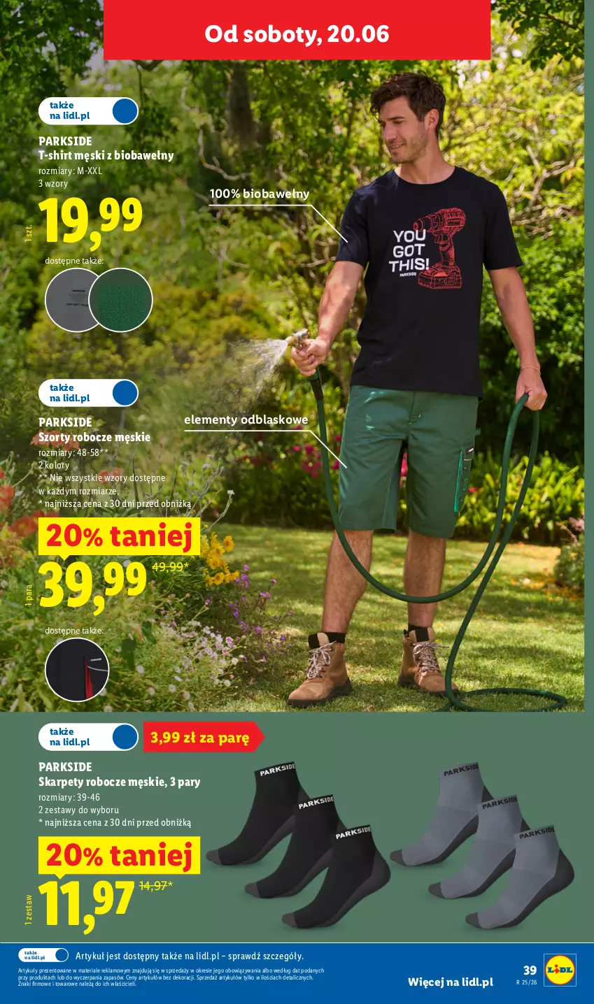 Gazetka promocyjna Lidl - Katalog ważny od 15.06 - ważna 15.06 do 20.06.2026 - strona 45 - produkty: Karp, Parkside, Szorty, T-shirt