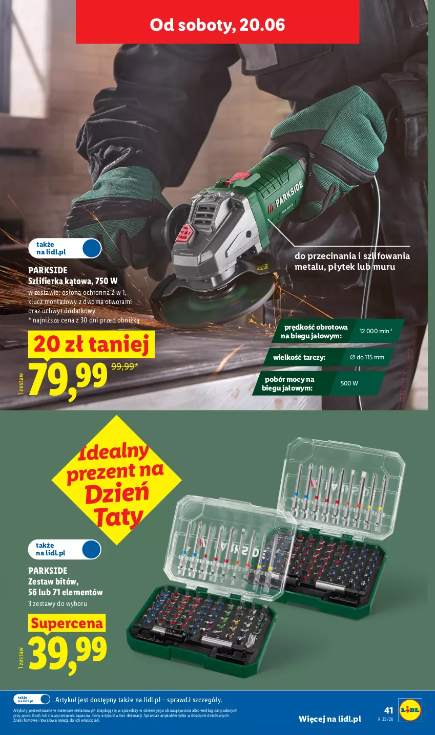 Gazetka promocyjna Lidl - Katalog ważny od 15.06 - ważna 15.06 do 20.06.2026 - strona 47 - produkty: Parkside, Szlifierka, Szlifierka kątowa