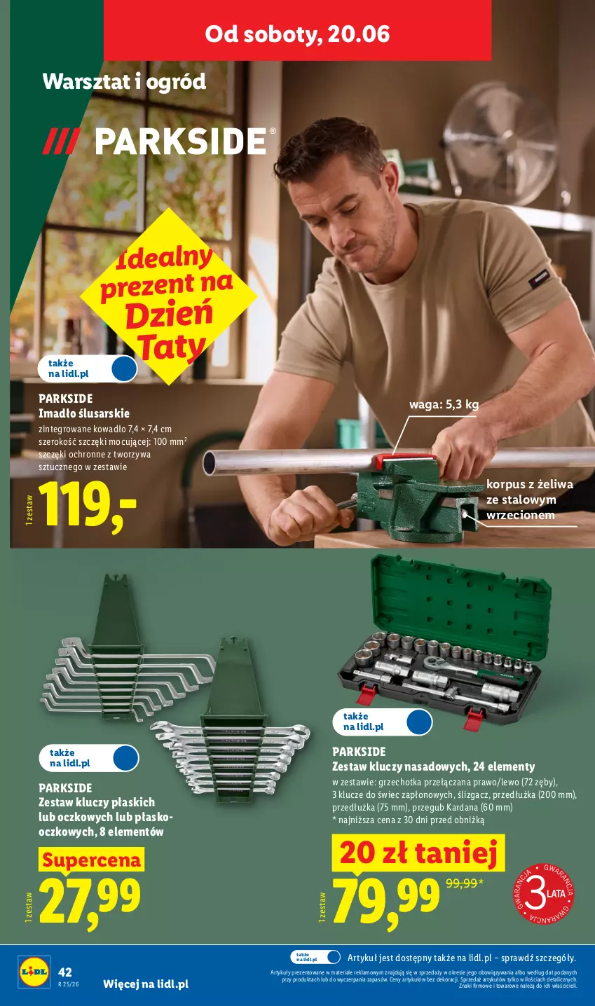Gazetka promocyjna Lidl - Katalog ważny od 15.06 - ważna 15.06 do 20.06.2026 - strona 48 - produkty: Ogród, Parkside, Waga, Zestaw kluczy, Zestaw kluczy nasadowych