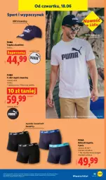 Gazetka promocyjna Lidl - Katalog ważny od 15.06 - Gazetka - ważna od 20.06 do 20.06.2026 - strona 39 - produkty: Puma, Sok, Ser, Por, Gra, Czapka, T-shirt, Sport, Bokserki, Grafika