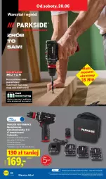 Gazetka promocyjna Lidl - Katalog ważny od 15.06 - Gazetka - ważna od 20.06 do 20.06.2026 - strona 42 - produkty: Parkside, Akumulatorowa wiertarkowkrętark, Wiertarkowkrętarka, Warka, Tarka, Wkręt, Torba, Wkrętarka, Ogród, Akumulator