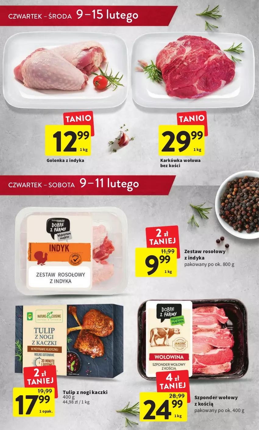 Gazetka promocyjna Intermarche - Gazetka Intermarche - ważna 09.02 do 15.02.2023 - strona 17 - produkty: Golonka z indyka, Szponder wołowy