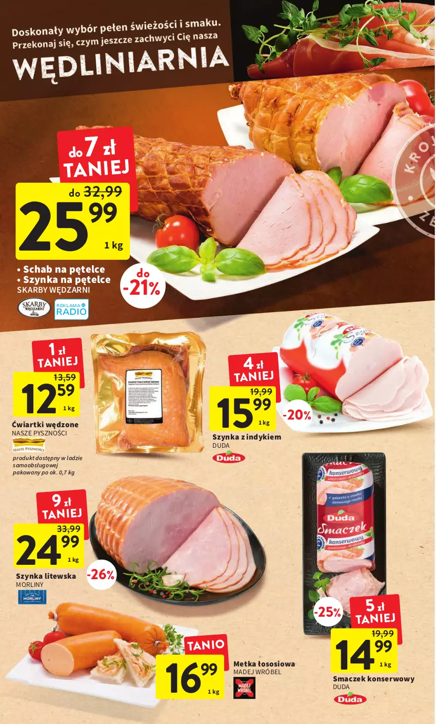 Gazetka promocyjna Intermarche - Gazetka Intermarche - ważna 09.02 do 15.02.2023 - strona 18 - produkty: Duda, Madej Wróbel, Morliny, Ser, Sos, Szynka