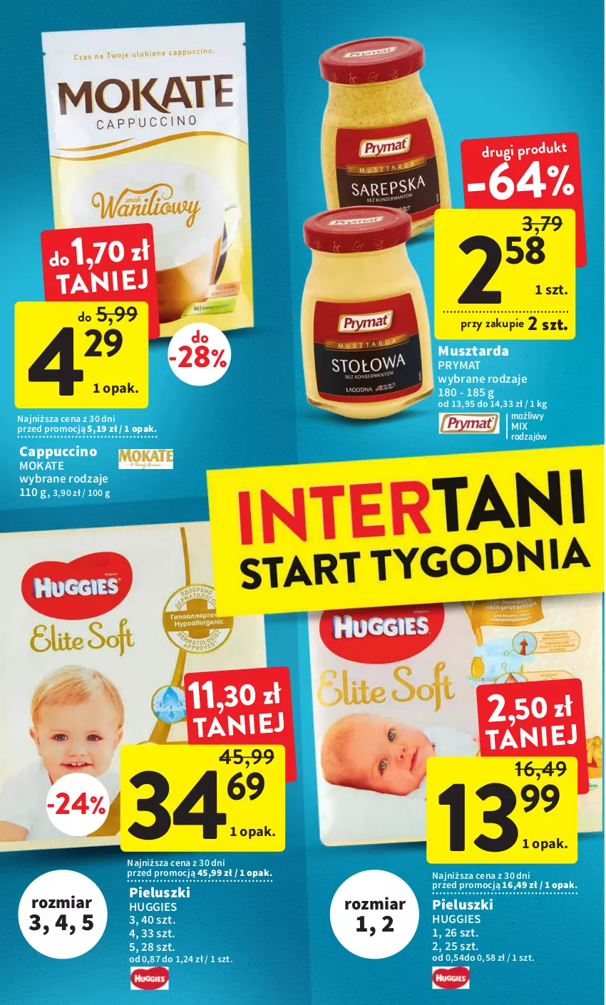 Gazetka promocyjna Intermarche - Gazetka Intermarche - ważna 09.02 do 15.02.2023 - strona 38 - produkty: Cappuccino, Huggies, Mus, Musztarda, Prymat