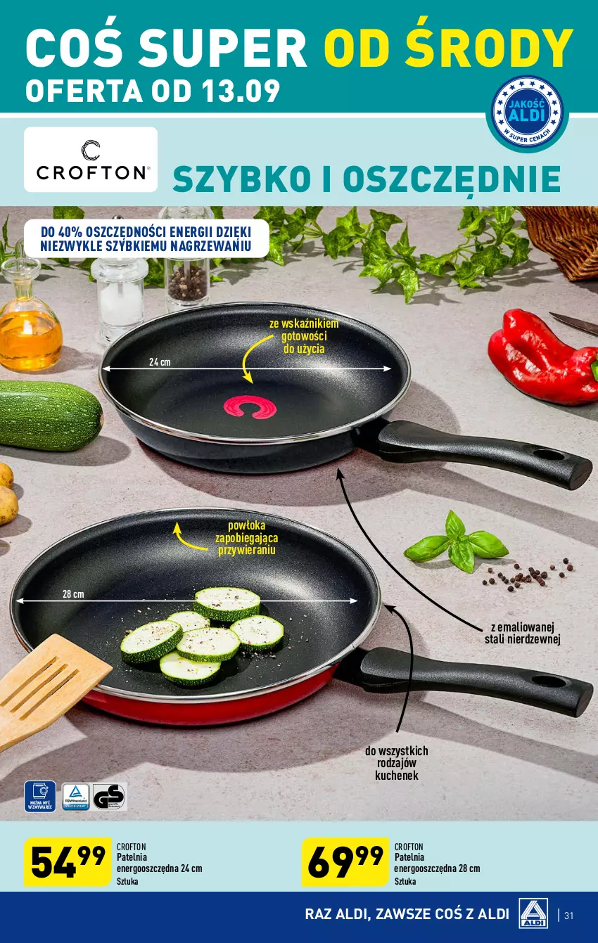 Gazetka promocyjna Aldi - Pełna oferta - ważna 11.09 do 16.09.2023 - strona 31 - produkty: Patelnia