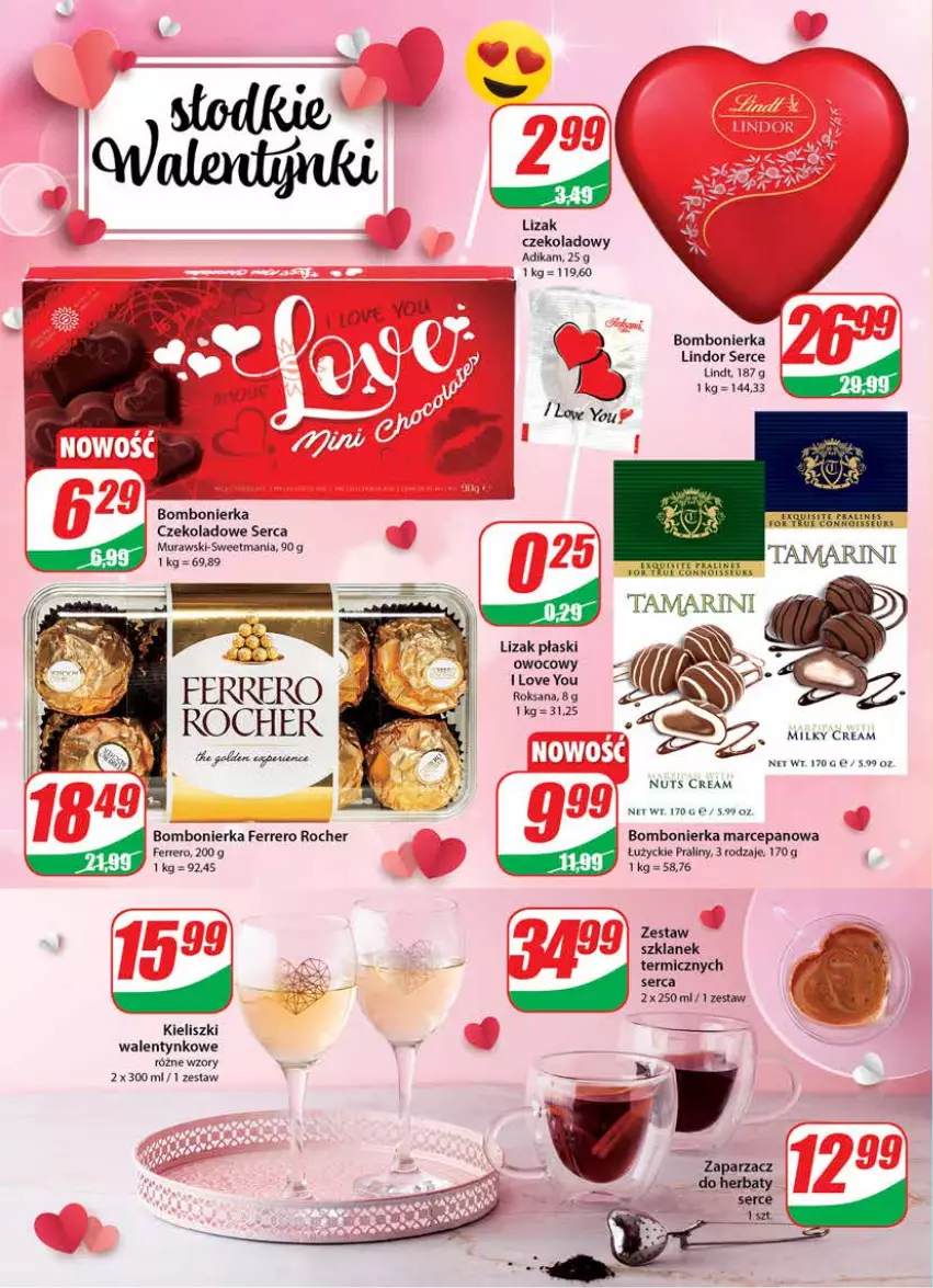 Gazetka promocyjna Dino - Gazetka - ważna 02.02 do 08.02.2022 - strona 20 - produkty: Exquisite, Ferrero, Ferrero Rocher, Lindor, Lindt, Praliny, Ser, Zaparzacz, Zaparzacz do herbaty