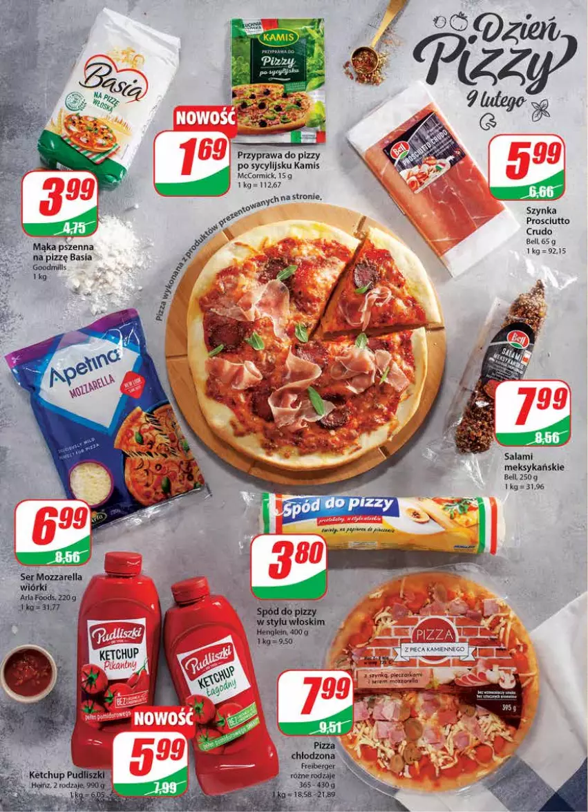 Gazetka promocyjna Dino - Gazetka - ważna 02.02 do 08.02.2022 - strona 6 - produkty: Basia, Bell, Kamis, Mąka, Mąka pszenna, Piec, Pieczarka, Prosciutto, Salami, Ser, Szynka