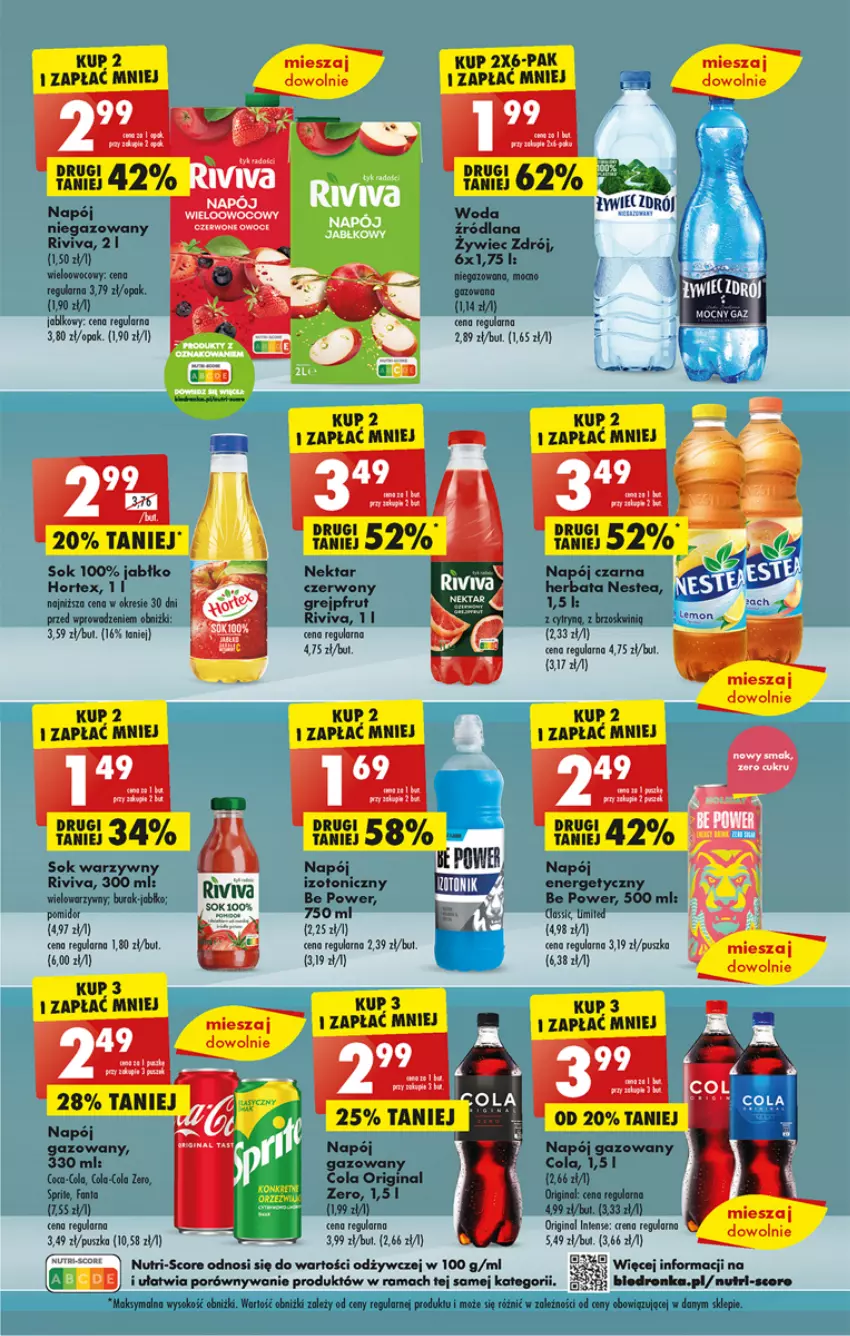 Gazetka promocyjna Biedronka - Od poniedzialku - ważna 14.08 do 19.08.2023 - strona 35 - produkty: Coca-Cola, Dron, Fa, Fanta, Gin, Grejpfrut, Hortex, Jabłka, LANA, Napój, Napój gazowany, Nektar, Nestea, Por, Pur, Rama, Sok, Woda, Woda gazowana