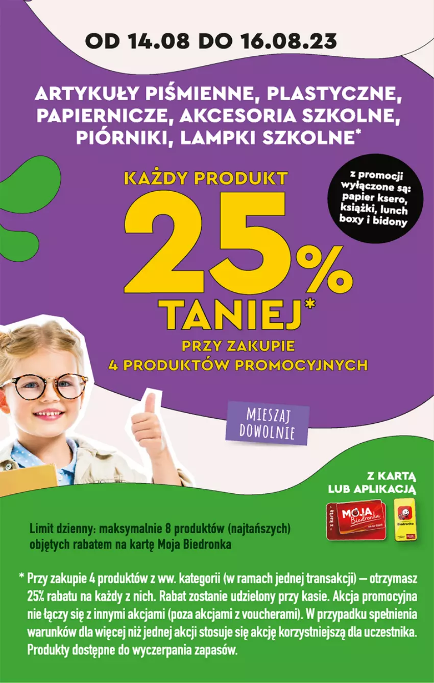 Gazetka promocyjna Biedronka - Od poniedzialku - ważna 14.08 do 19.08.2023 - strona 50 - produkty: Papier, Piórnik, Rama, Tran