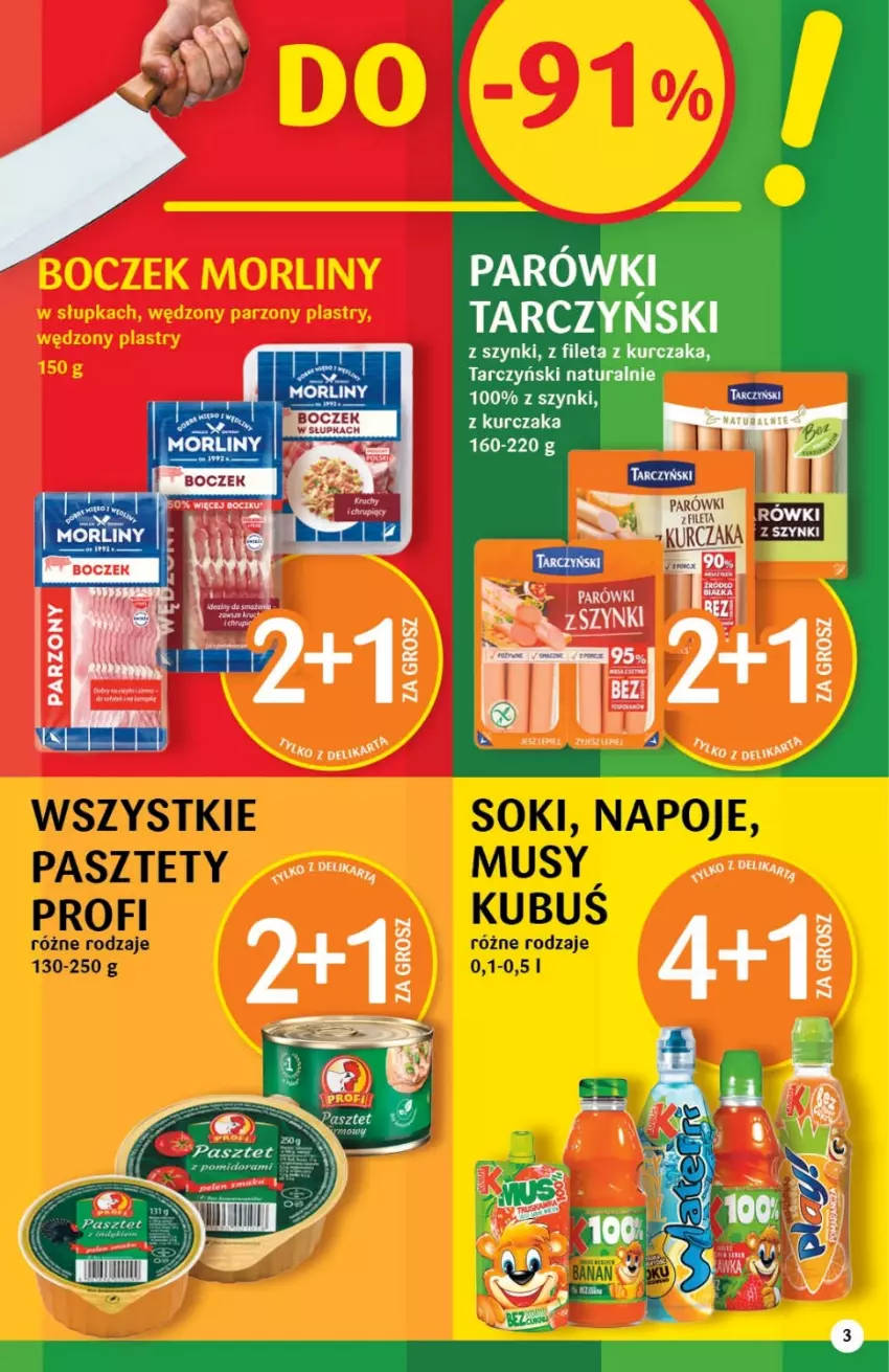 Gazetka promocyjna Delikatesy Centrum - Gazetka DC34 - ważna 01.09 do 07.09.2022 - strona 3 - produkty: Boczek, Kurczak, Pasztet, Tarczyński