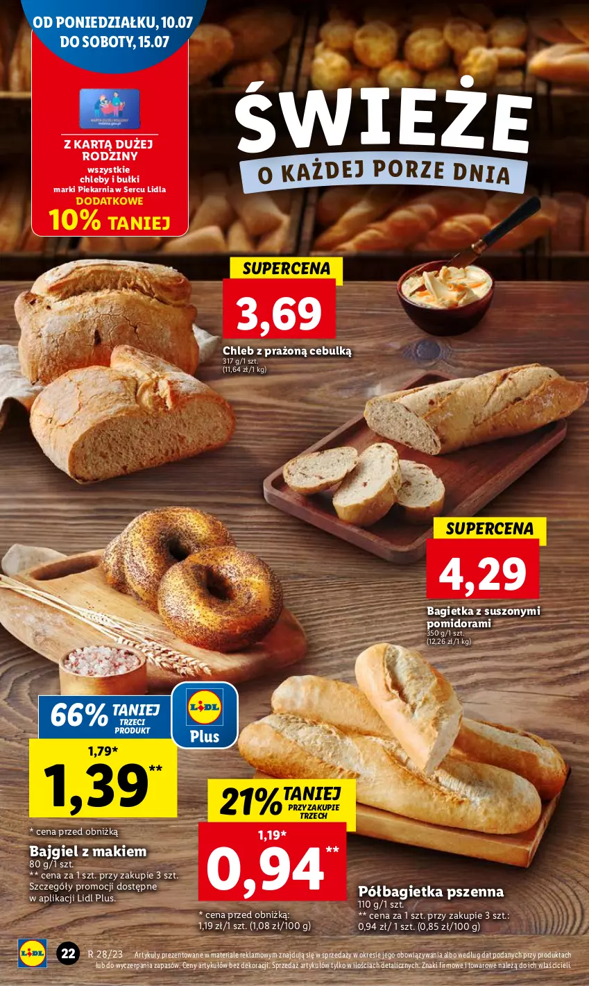 Gazetka promocyjna Lidl - GAZETKA - ważna 10.07 do 12.07.2023 - strona 25 - produkty: Bagietka, Bagietka pszenna, Chleb, Półbagietka, Ser