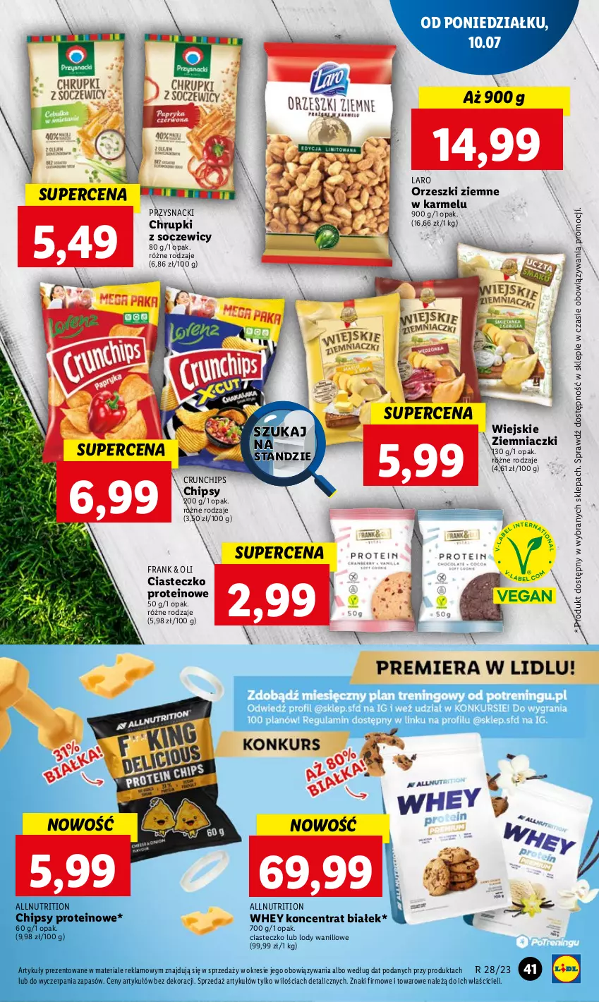 Gazetka promocyjna Lidl - GAZETKA - ważna 10.07 do 12.07.2023 - strona 46 - produkty: Chipsy, Chrupki, Crunchips, Lody, Orzeszki, Orzeszki ziemne, Przysnacki