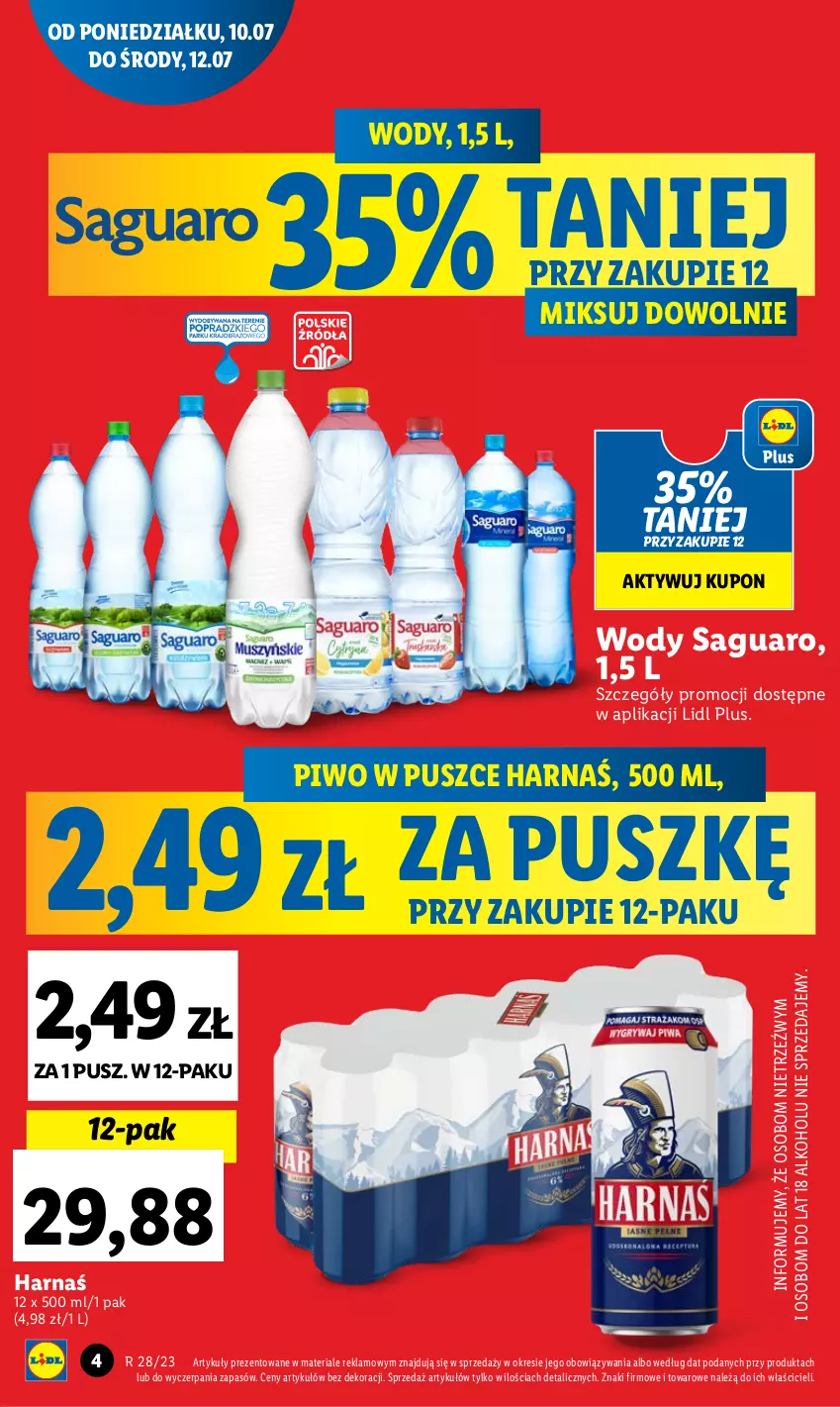 Gazetka promocyjna Lidl - GAZETKA - ważna 10.07 do 12.07.2023 - strona 5 - produkty: Harnaś, Piwo